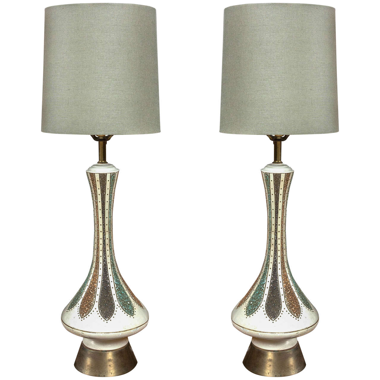 Pair Of Mid Century Retro Vintage Eames Era Danish Modern Signed Homefurniturelightingtable Lamps Pair Of Mid Century Retro Vintage Eames Era Danish Modern Signed Quartite 1961