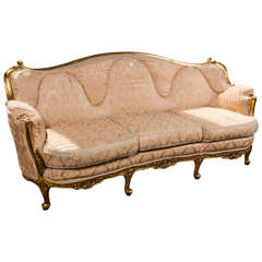 Louis XV Style Giltwood Sofa