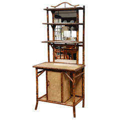 Antique Bamboo Etagere