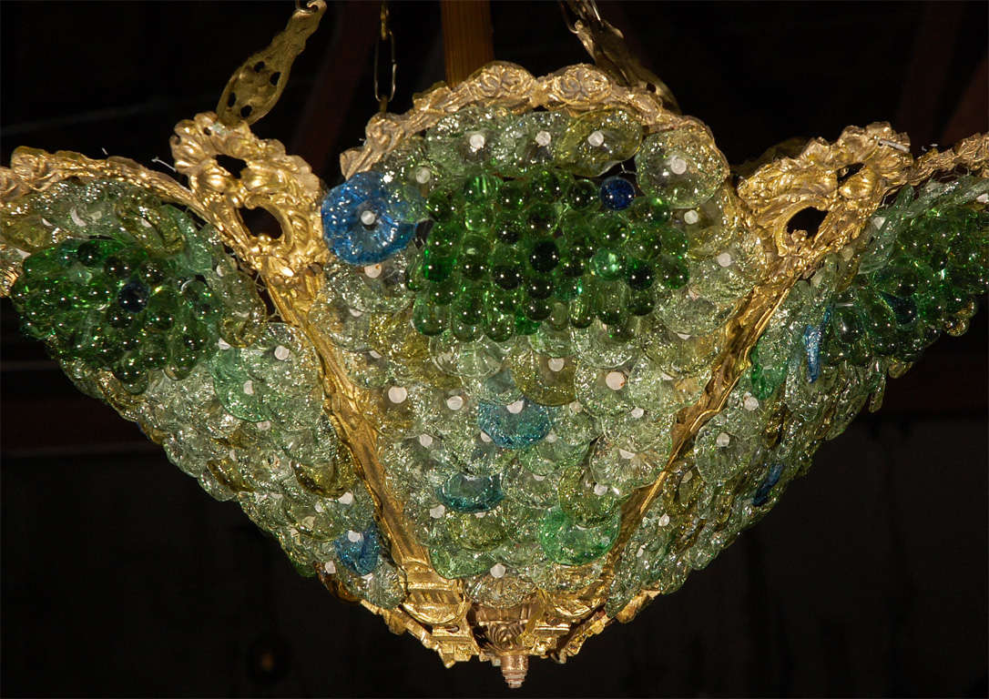 Italian Antique Art Glass Chandelier