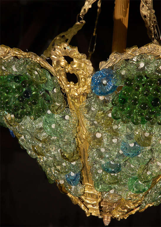 20th Century Antique Art Glass Chandelier