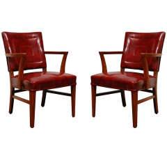 Pair Vintage Bankers Chairs