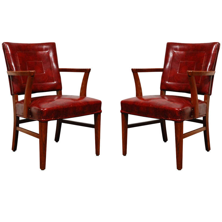Pair Antique Bankers Chairs For Sale