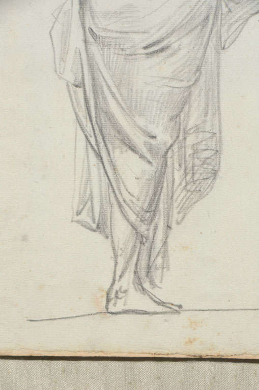 18th Century and Earlier 18th Century Male Study Drawing