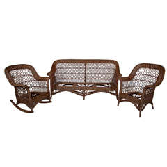 Antique Bar Harbor Wicker Set