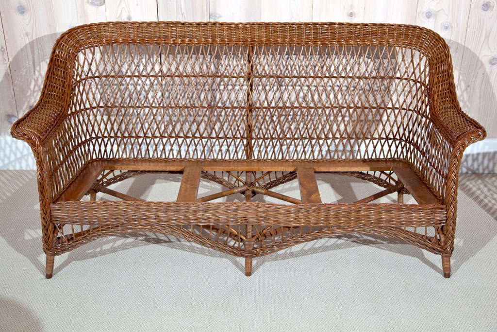Antique Bar Harbor Wicker Set at 1stDibs 3 piece wicker set