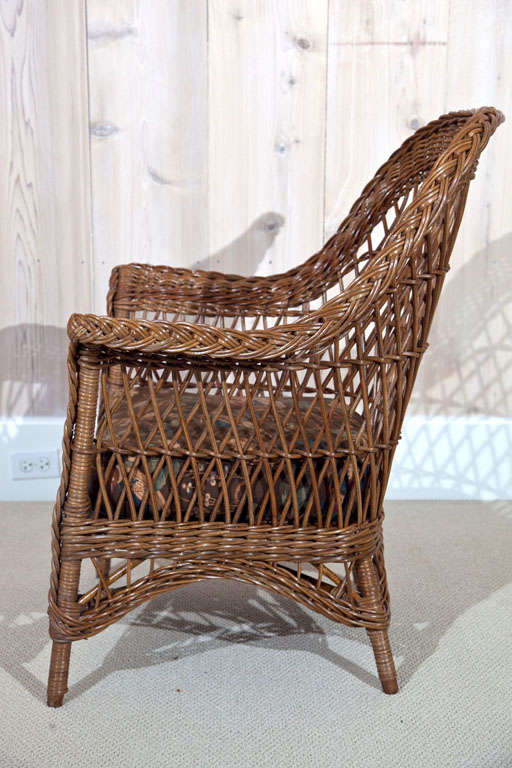 Antique Bar Harbor Wicker Set at 1stDibs 3 piece wicker set