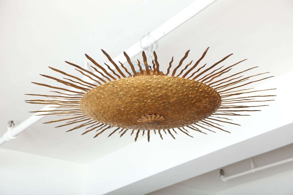 Spanish Sun Ceiling Sconce