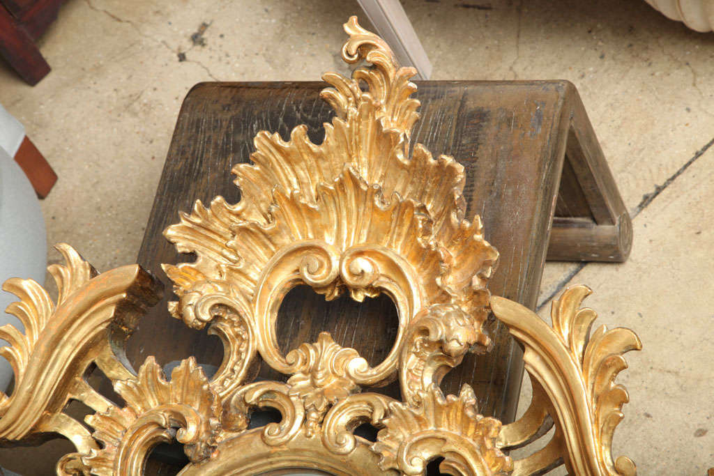 Spanish Mirror with Gilt Floral Frame
