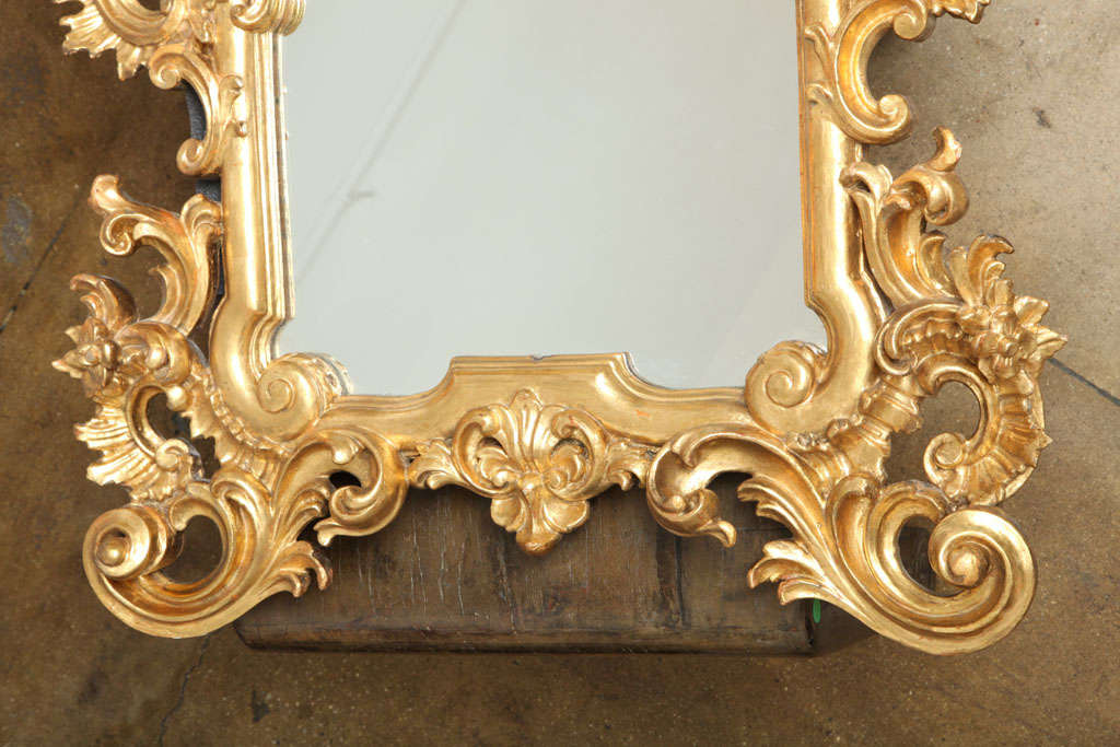 Mirror with Gilt Floral Frame 1