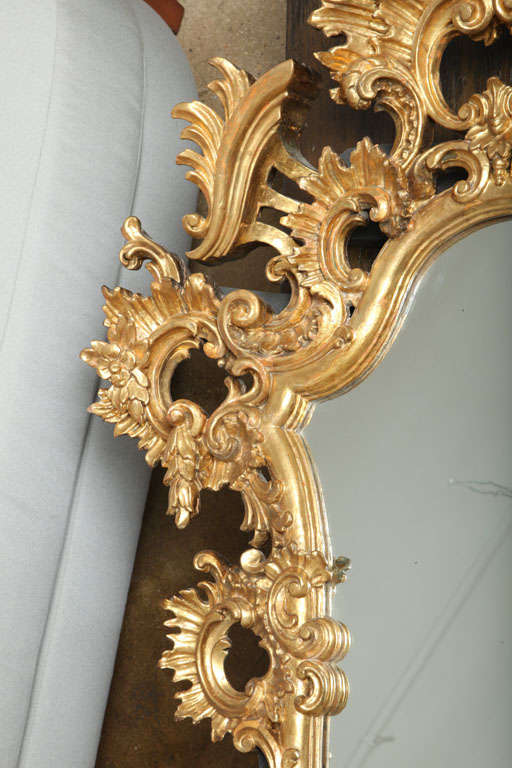 Mirror with Gilt Floral Frame 2