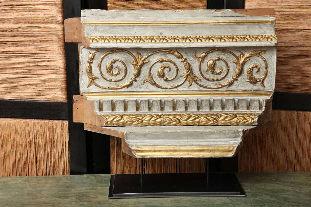 Architectural Fragment with Gilt Detail