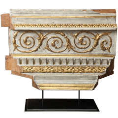 Architectural Fragment with Gilt Detail