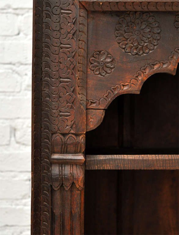 20th Century Antique Indian Hand Carved Bookcase