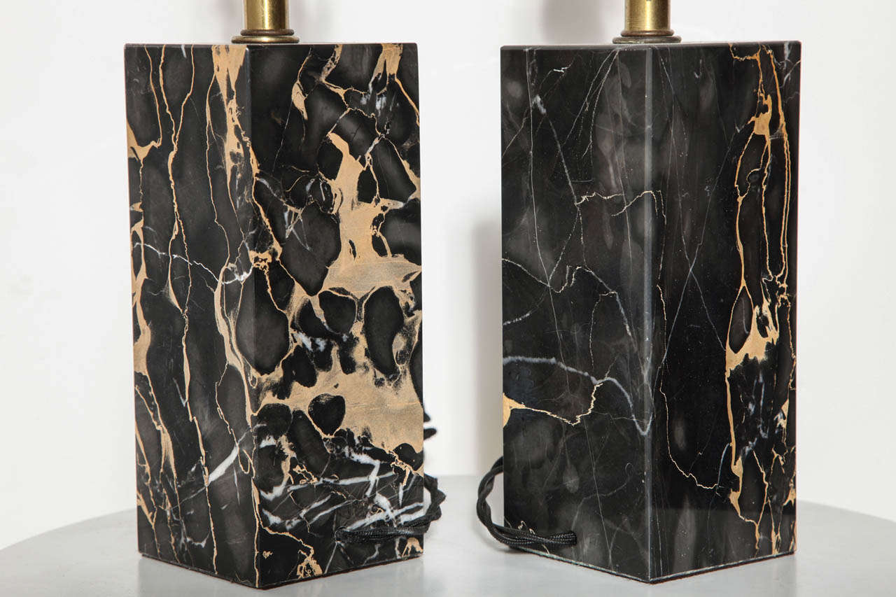 pair of Elegant Marble Lamps 1