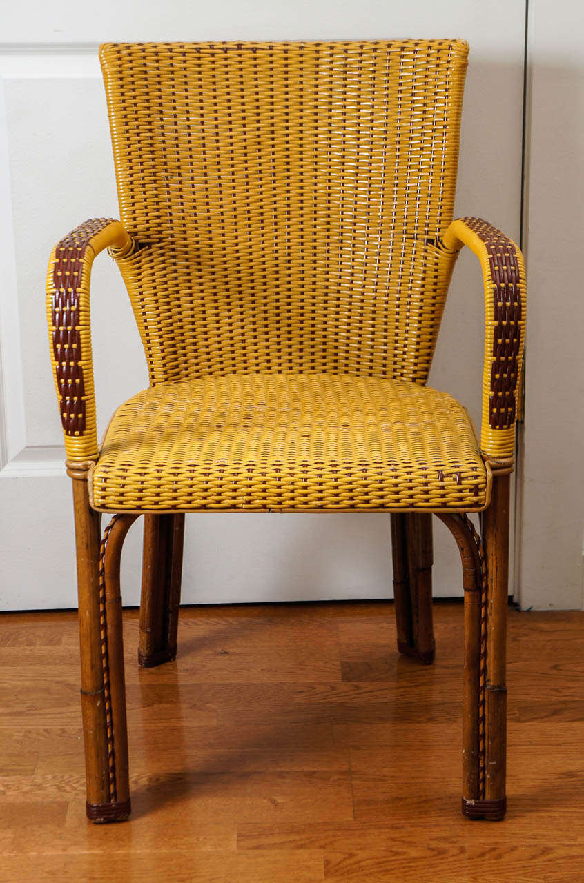 French Wicker Bistro Stühle (Französisch)