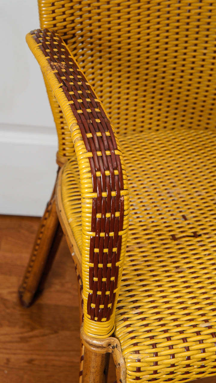 20th Century French Wicker Bistro Chairs