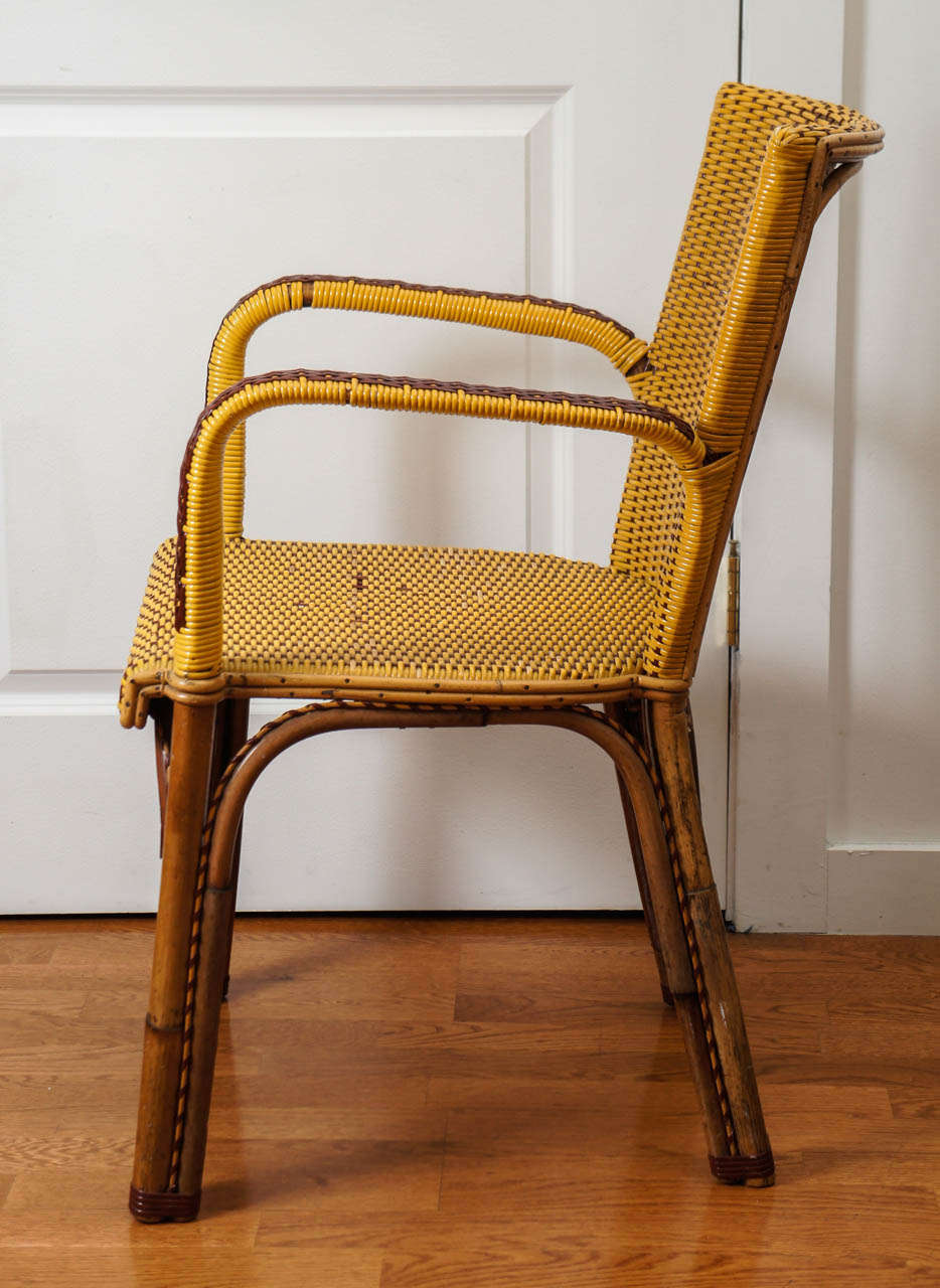 French Wicker Bistro Chairs at 1stdibs