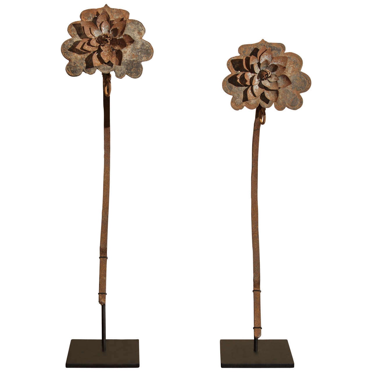 Chinese Iron Lotus Ornaments For Sale at 1stDibs