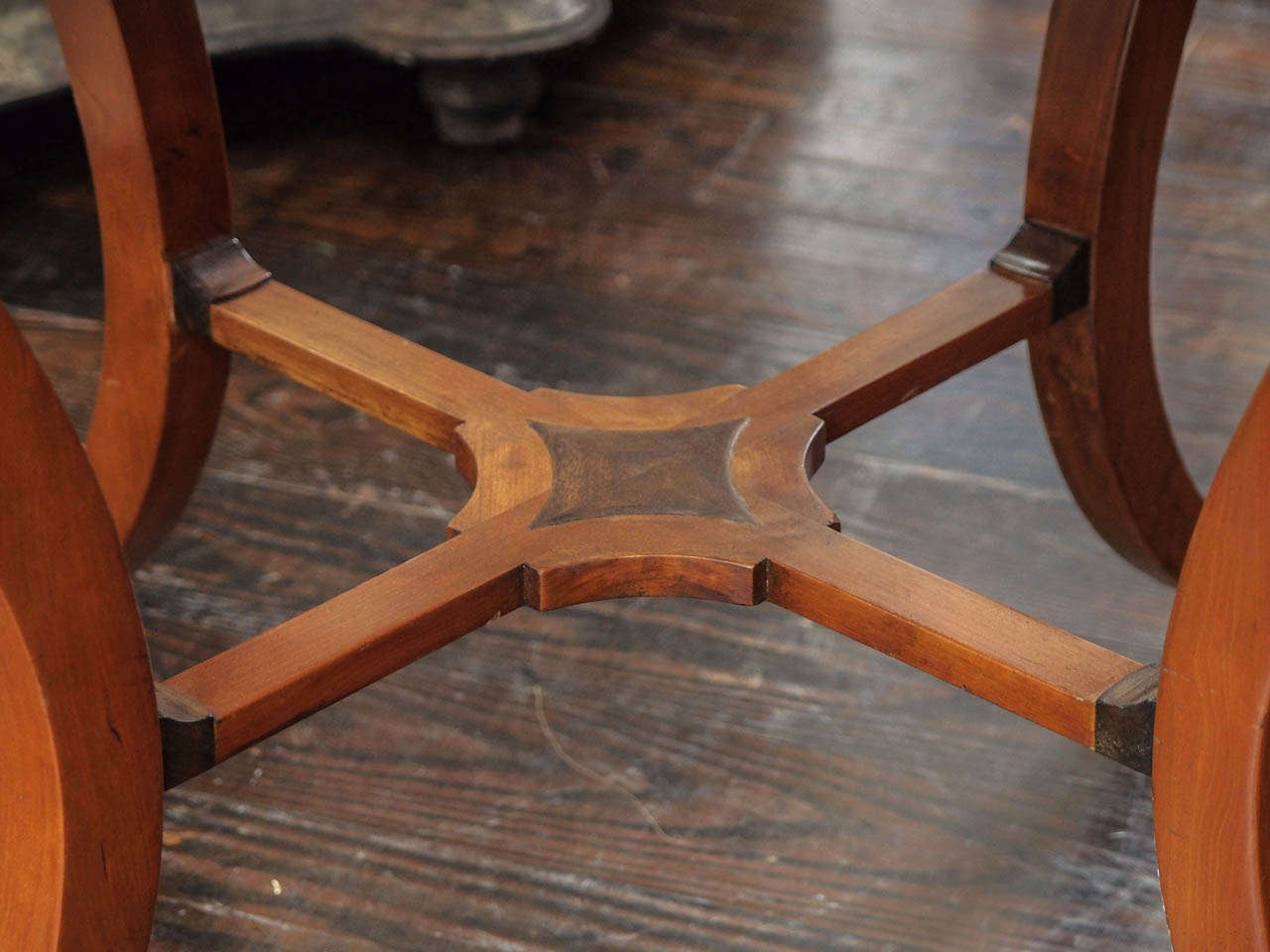 Wood Biedermeier Style Center Table For Sale