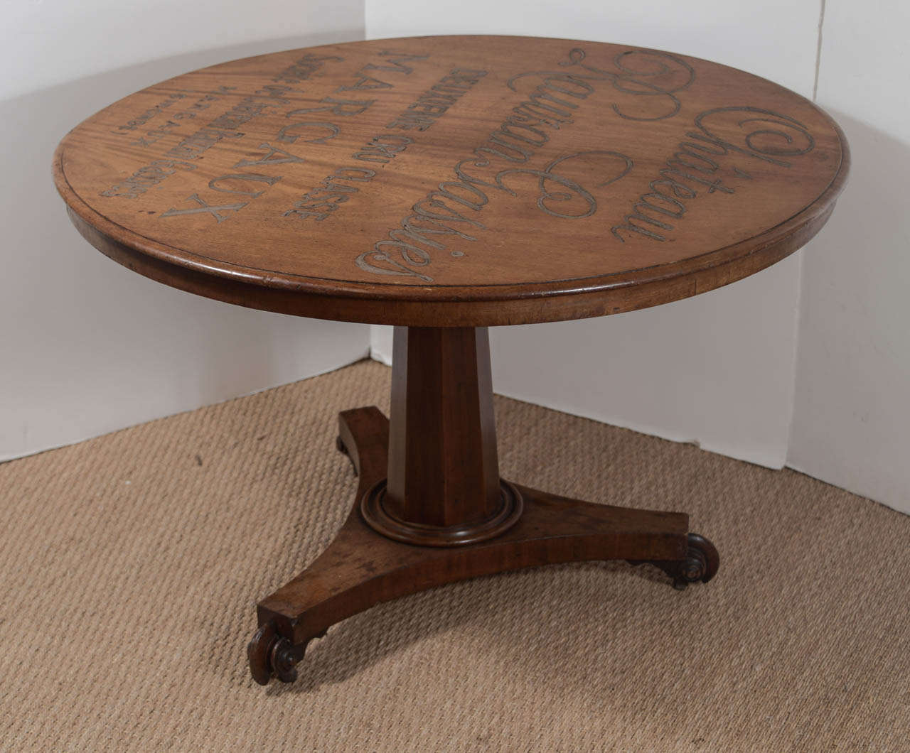 19th C. French Flip Top Wine or Gaming Table In Good Condition In Houston, TX