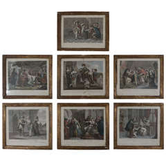 18th Century French Engravings, Set of Seven