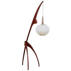 Praying Mantis Floor Lamp by Rispal, circa 1950