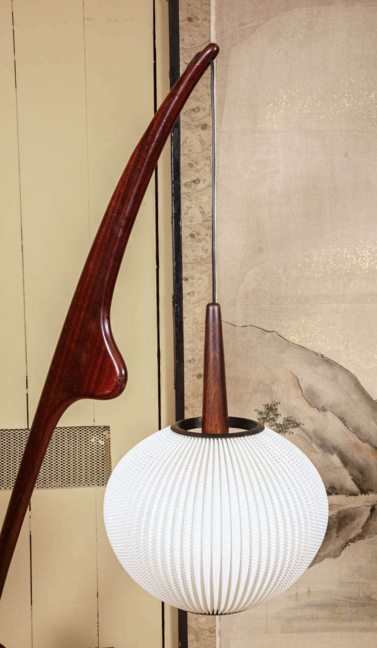 French Praying Mantis Floor Lamp by Rispal, circa 1950