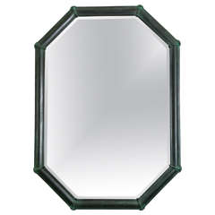 Art Deco Bronze Framed Octagonal Mirror