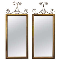 Hollywood Regency Gold Leaf Mirror