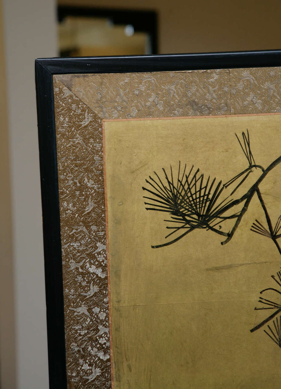 Japanese Meiji Period Screen In Fair Condition In Los Angeles, CA