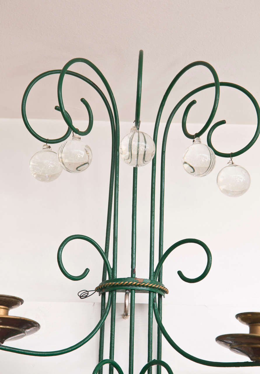 Large and Unique Scrolled Wire Candle Sconce For Sale 3