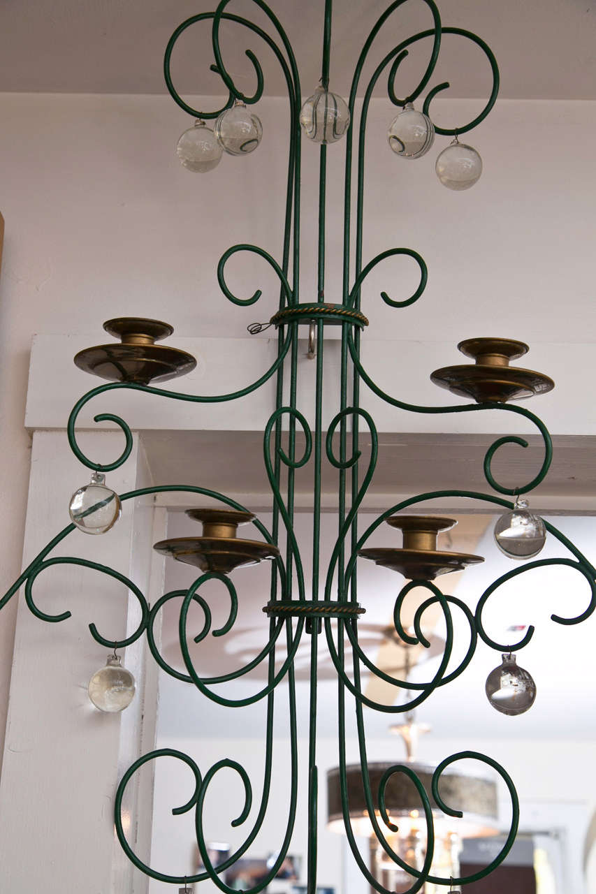 Large and Unique Scrolled Wire Candle Sconce For Sale 2