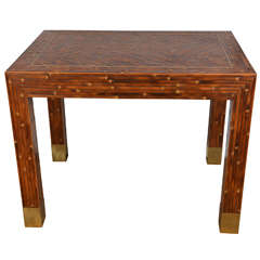 Harrison Van Horn Split Bamboo And Brass Table