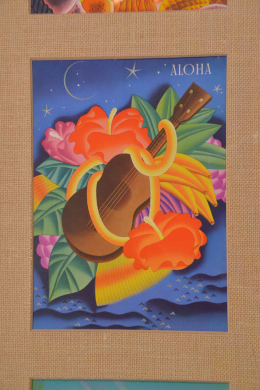 Mid-20th Century Original complete set Frank McIntosh Art Deco menus for Matson Cruise Lines