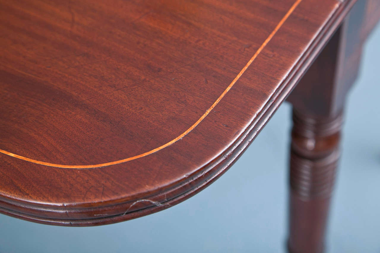 William IV Mahogany Pembroke Table on Turned Legs For Sale