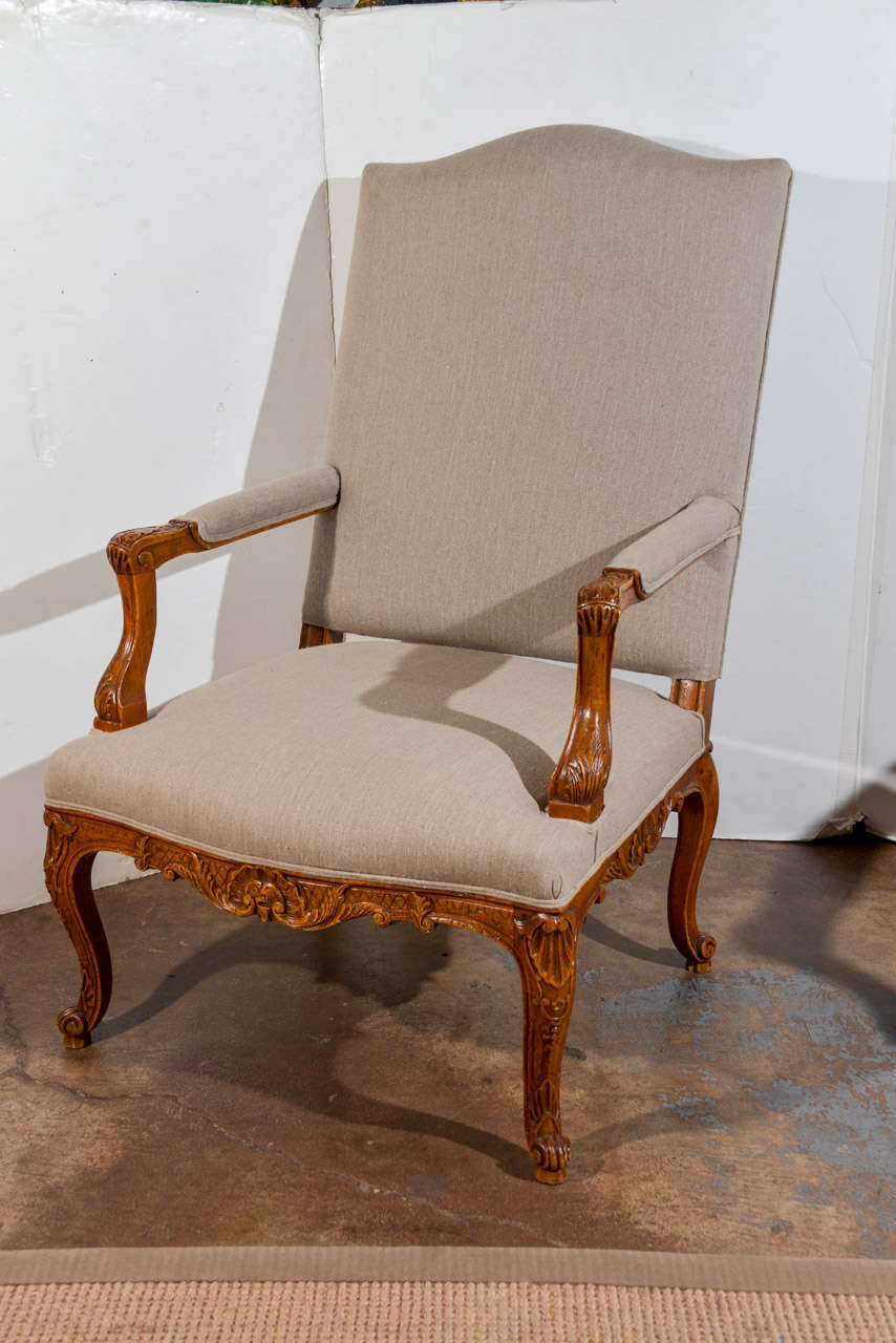 Pair of Louis XIV Style Armchairs, 20th Century In Excellent Condition In Dallas, TX