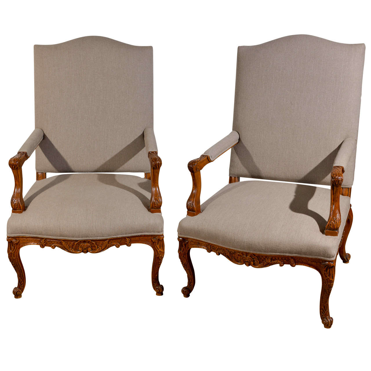 Pair of Louis XIV Style Armchairs, 20th Century