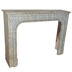 French Louis XIV Style Cippolino Stone Fireplace