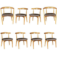 Set of Eight Lawrence Peabody Dining Chairs