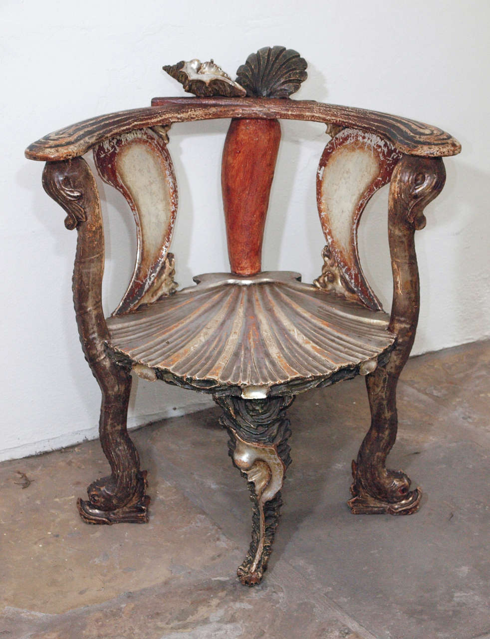 Venetian grotto chair circa 1820.  Superb condition