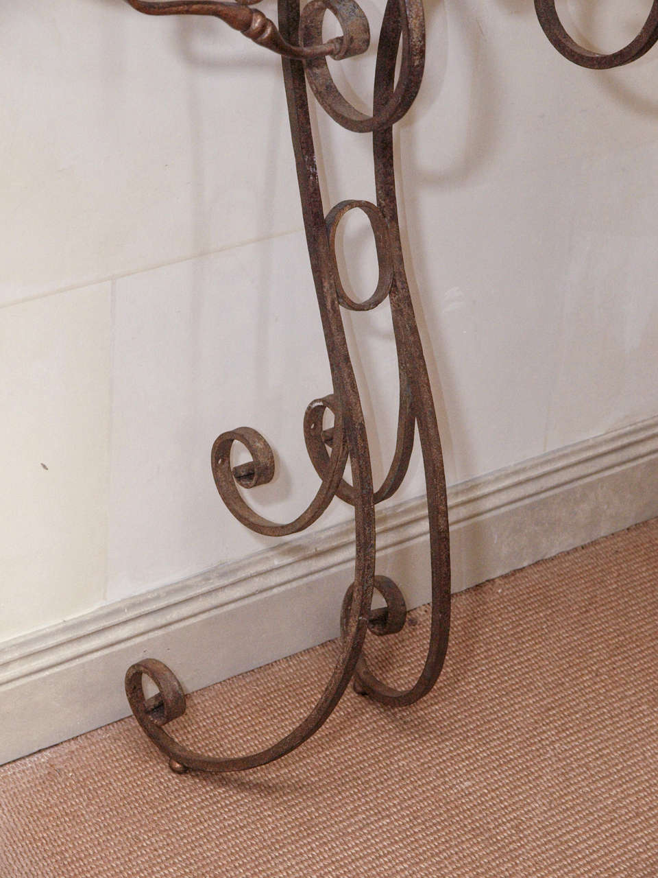 French 18th Century Wrought Iron Console For Sale