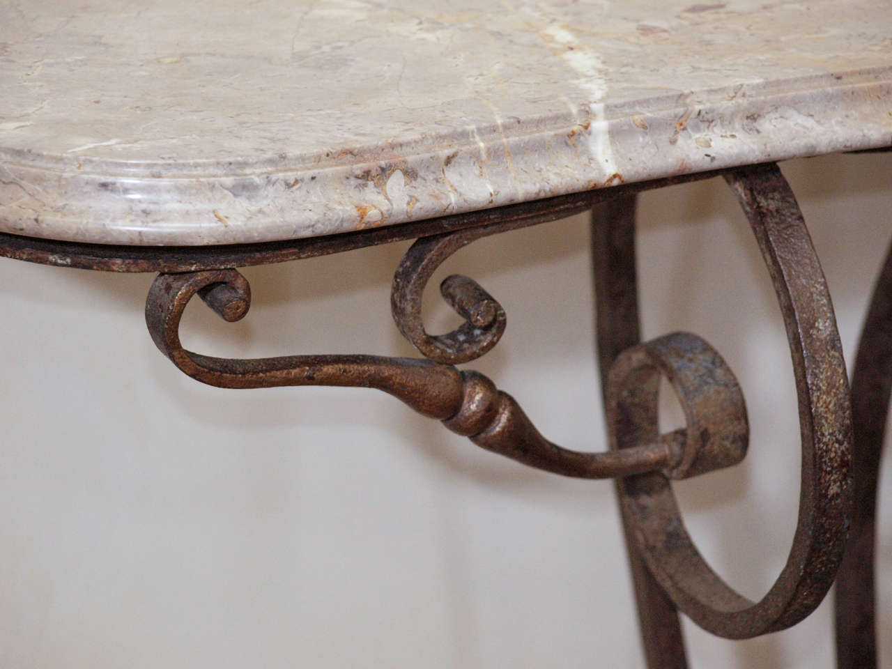 18th Century Wrought Iron Console In Excellent Condition For Sale In New Orleans, LA
