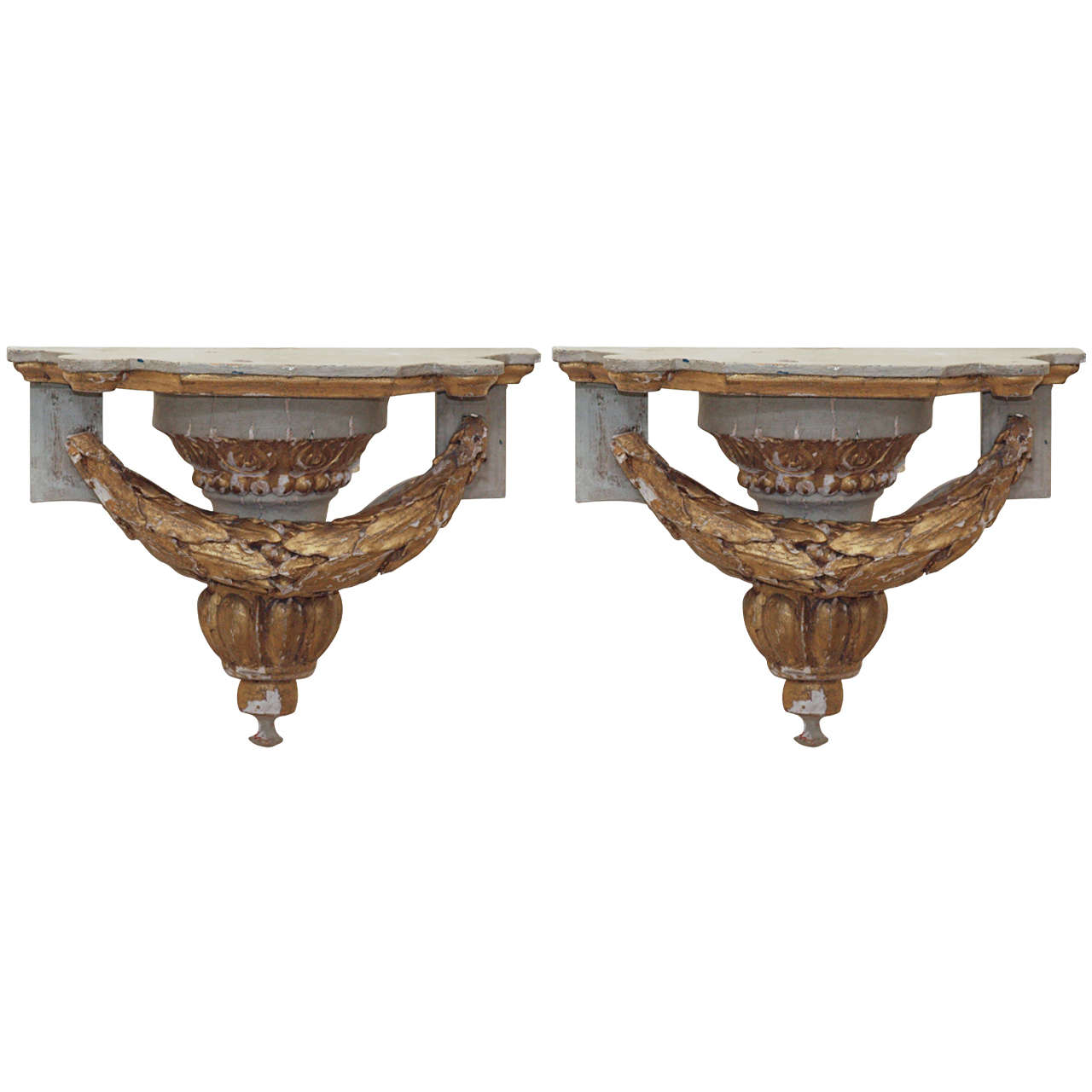 Pair of 18th Century Carved Wall Brackets