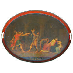 Tole Tray depicting David's "Serment des Horaces"