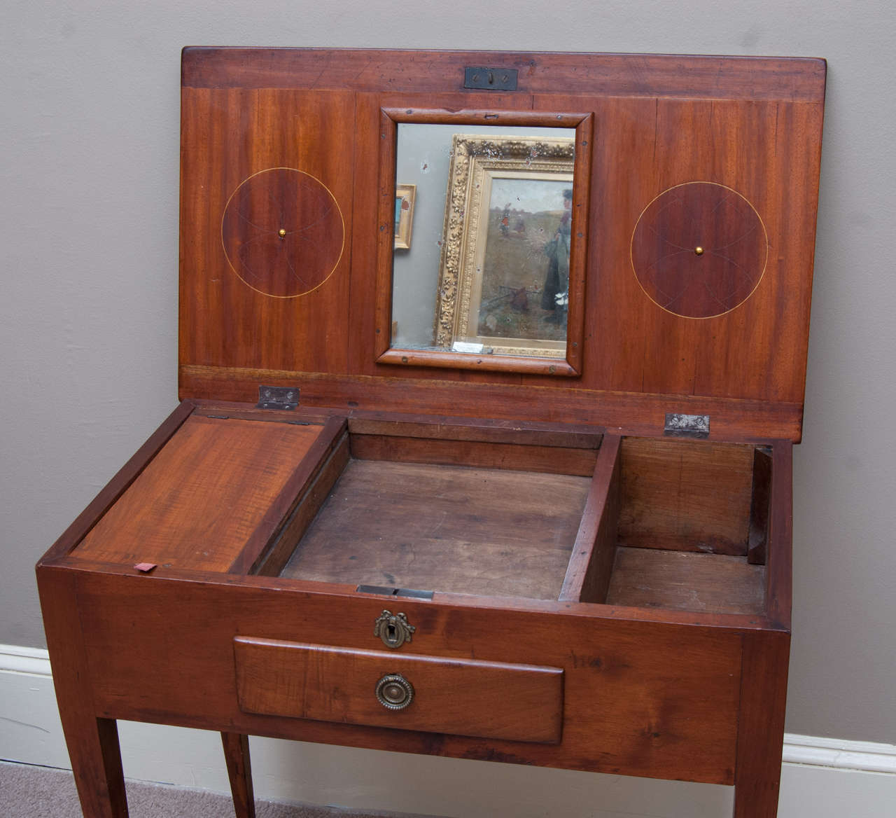 Cherry Provincial Directoire Dressing Table For Sale