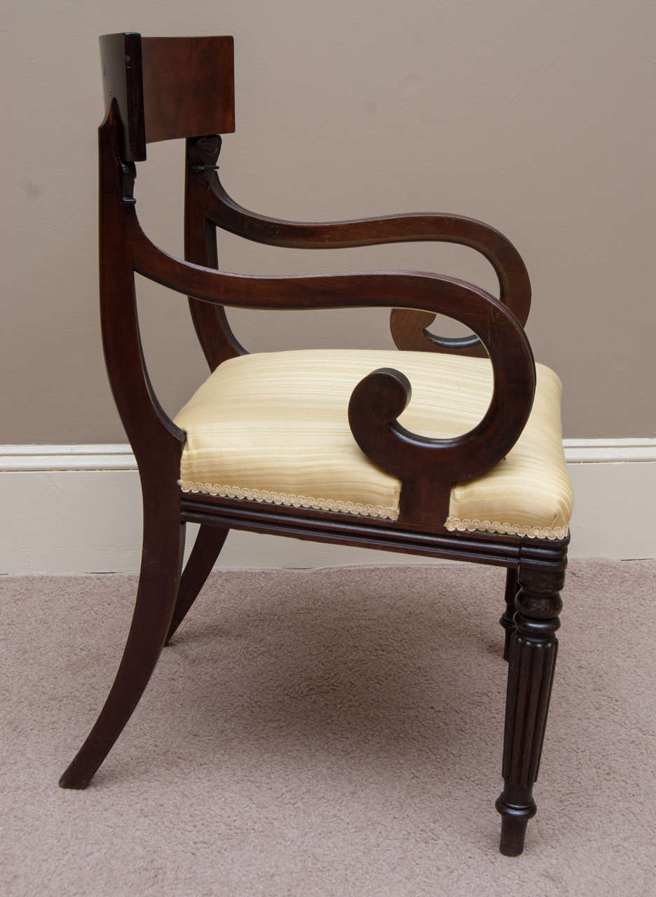 Regency Armchair In Excellent Condition In Alexandria, VA