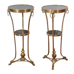 Empire Bronze Two Tiered Marble Topped Gueridons