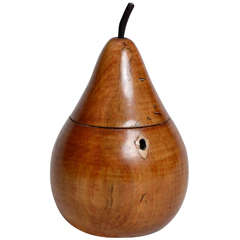 Georgian Style wood Pear-Form Tea Caddy, 20th century