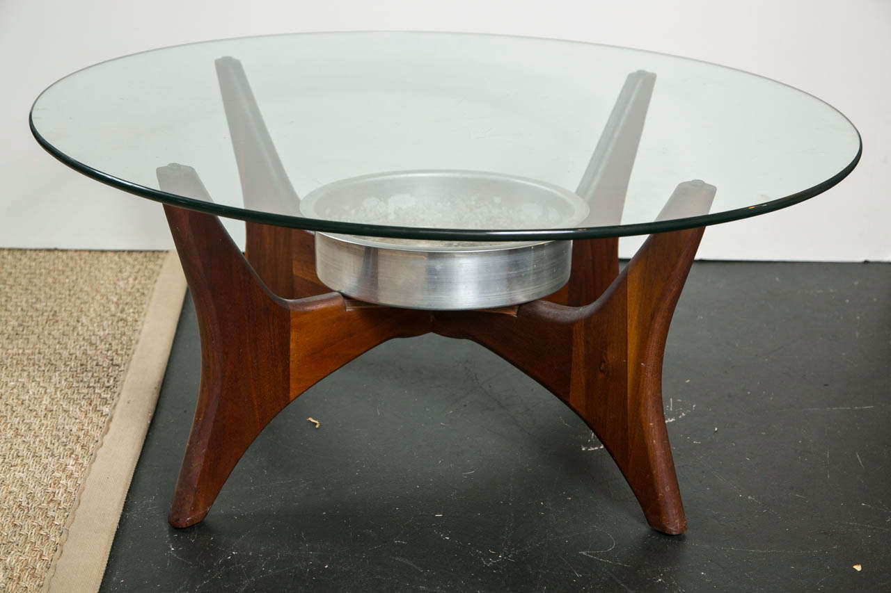 Mid-century coffee table signed Round Adrian Pearsall In Good Condition In Stamford, CT